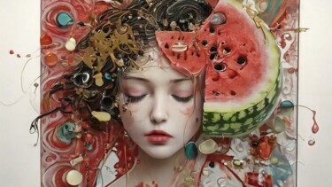 wie schreit man leise (während die melone platzt) No. 10 数字艺术 标题为“wie schreit man lei…” 由Christine Stock (Limonezitrone), 原创艺术品, AI生成的图像