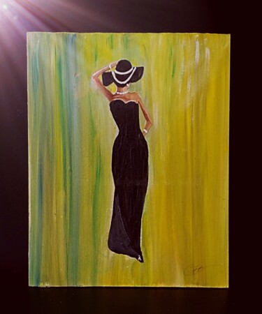 「"L Élégance  Franca…」というタイトルの絵画 Ninoufloralによって, オリジナルのアートワーク, アクリル ウッドパネルにマウント