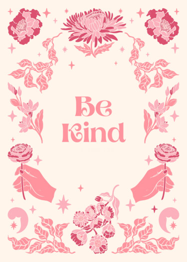 Цифровое искусство под названием "Floral Kindness Gre…" - 春宇 关, Подлинное произведение искусства, Изображение, сгенерированн…