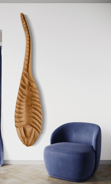 "Spoonshell" başlıklı Heykel Lionel Le Coq tarafından, Orijinal sanat, Ahşap