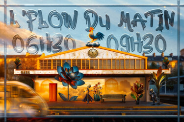 Arte digitale intitolato "L’flow du matin 🌅" da Mathias Cascales (MC D/\RT), Opera d'arte originale, Pittura digitale