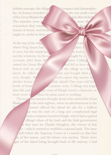 "Elegant Pink Bow on…" başlıklı Dijital Sanat 春宇 关 tarafından, Orijinal sanat, AI tarafından oluşturulan görüntü Karton üzer…