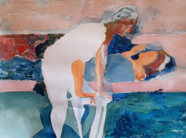 绘画 标题为“Over sleeping” 由Alexey Zhucovsky, 原创艺术品, 水粉