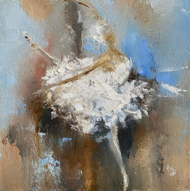 Ballerina 1 Painting titled "Ballerina 1" by Volodymyr Nezdiimynoha, Original Artwork, Oil Mounted on Wood Stretcher frame