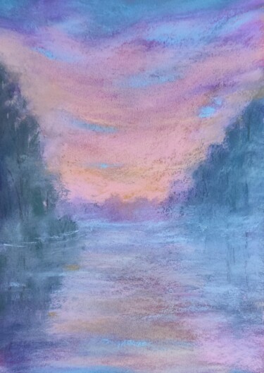 绘画 标题为“Purple Dawn” 由Sveta Uvarova, 原创艺术品, 粉彩
