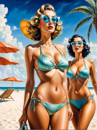 数字艺术 标题为“Miami Beach Last Ce…” 由Jo Graetz (Jo Graetz), 原创艺术品, 2D数字工作