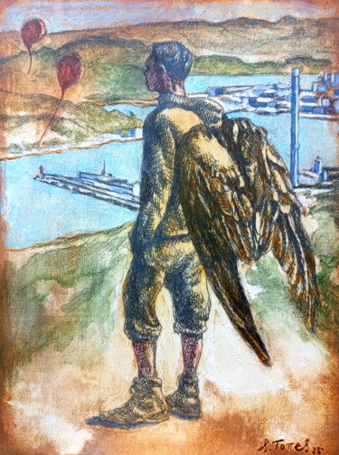 绘画 标题为“OTEAR” 由Salvador Torres, 原创艺术品, 丙烯 安装在木板上