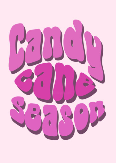 数字艺术 标题为“Candy Cane Season S…” 由春宇 关, 原创艺术品, AI生成的图像 安装在纸板上