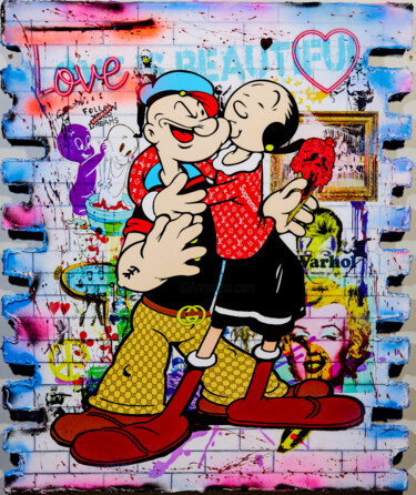 "Popeye Love" başlıklı Tablo Diederik Van Apple tarafından, Orijinal sanat, 2D Dijital Çalışma