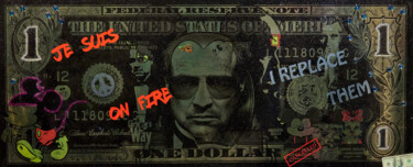 Pittura intitolato "Godfather Dollar" da Diederik Van Apple, Opera d'arte originale, Lavoro digitale 2D