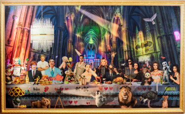 Schilderij getiteld "Last Supper 3.0" door Diederik Van Apple, Origineel Kunstwerk, Gemanipuleerde fotografie
