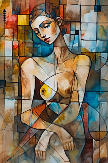 Цифровое искусство под названием "Contemplation" - Amanda Moore, Подлинное произведение искусства, Изображение, сгенерирован…