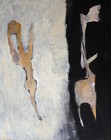 绘画 标题为“Composition 0178” 由Engelina Zandstra, 原创艺术品, 丙烯 安装在木质担架架上