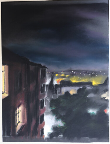 Painting titled "LE FJT a Porte d'Iv…" by Patrick Fraysse, Original Artwork, Pastel