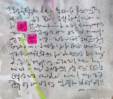 Schilderij getiteld "Notorious notes nob…" door Milto Sideris, Origineel Kunstwerk, Acryl
