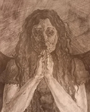 "Súplicas aos céus" başlıklı Resim Milton Juliana tarafından, Orijinal sanat, Kalem