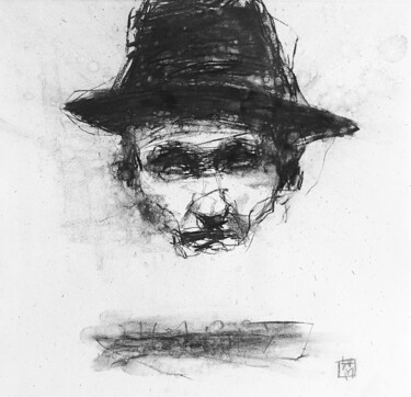 Disegno intitolato "Angel 7" da Wilfrid Moizan, Opera d'arte originale, Carbone
