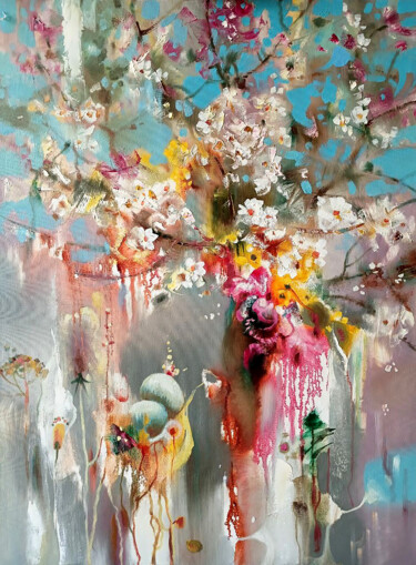 Pittura intitolato "Spring 2022" da Anatoly Tarabanov, Opera d'arte originale, Olio Montato su Telaio per barella in legno