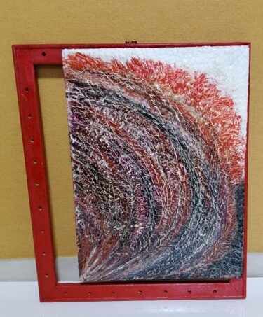 Schilderij getiteld "L’ABANDON" door Frédérique Gouzien, Origineel Kunstwerk, Olie Gemonteerd op Frame voor houten brancard