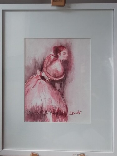 绘画 标题为“Danseuse rêveuse” 由Annie Bonvarlet, 原创艺术品, 水彩 安装在木板上