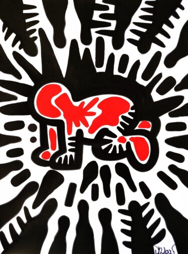 绘画 标题为“Rebel boy ( Tribute…” 由Dr. Love, 原创艺术品, 丙烯