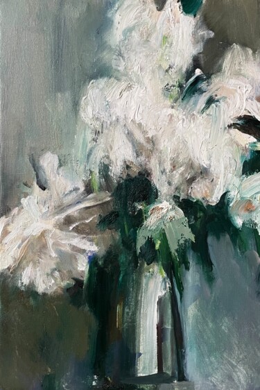 Schilderij getiteld "Asrers" door Leonid Varuskin, Origineel Kunstwerk, Olie Gemonteerd op Frame voor houten brancard