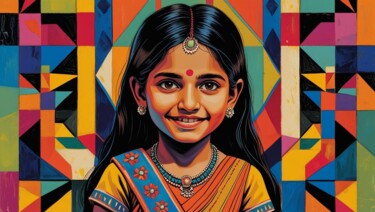 数字艺术 标题为“Garota india” 由Kenidy Oliveira, 原创艺术品, AI生成的图像