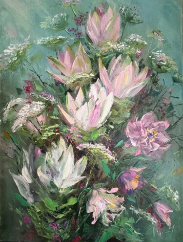 Картина под названием "CURCUMA" - Victoria Parshina, Подлинное произведение искусства, Масло Установлен на Деревянная рама д…