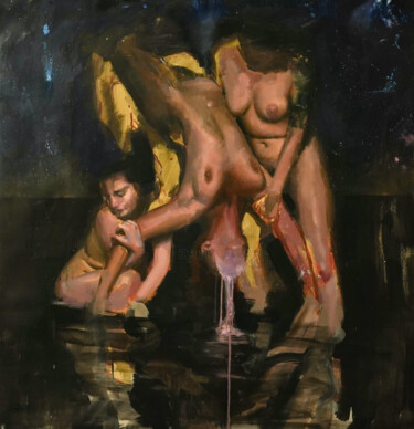 "The Pleiades (Spill…" başlıklı Tablo Guido Mauas tarafından, Orijinal sanat, Petrol