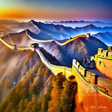 “The Wall That Held the Sky” Arte digitale intitolato "“The Wall That Held…" da Morten Klementsen, Opera d'arte originale, Immagine generata dall'IA