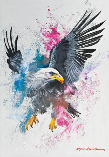 绘画 标题为“eagle” 由Kang Zhou, 原创艺术品, 油