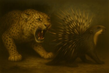 Porcupine Strikes Back Arte digitale intitolato "Porcupine Strikes B…" da Alberto Capitani, Opera d'arte originale, Immagine generata dall'IA