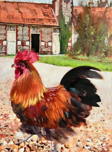 绘画 标题为“Hank” 由John Welsh Artist, 原创艺术品, 油 安装在其他刚性面板上