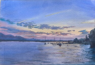 Pastel colors in Thun 제목이 "Pastel colors in Th…"인 미술작품 Sofi Oleinik로, 원작, 수채화