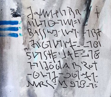 Painting titled "Notorious notes nob…" by Milto Sideris, Original Artwork, Acrylic