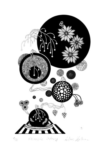 Kosmische Ordnung "Kosmische Ordnung" başlıklı Baskıresim Andreas Vogelmann tarafından, Orijinal sanat, Mürekkep