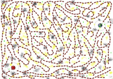 数字艺术 标题为“La solution est en…” 由Pascal Rissac, 原创艺术品, 数字油画