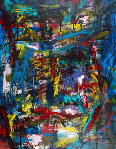 Mit verbundenen Augen. J1 - 236 绘画 标题为“Mit verbundenen Aug…” 由Peter Kilb, 原创艺术品, 丙烯