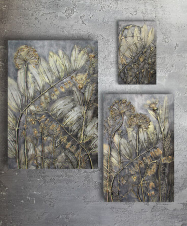 Скульптура под названием "Sculptural Painting…" - Alena Panchenia (Елена Панченя), Подлинное произведение искусства, Гипс