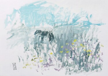 绘画 标题为“The horse” 由Ilia Glebov, 原创艺术品, 丙烯