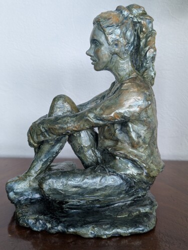 Avec soi Scultura intitolato "Avec soi" da Moon Billard, Opera d'arte originale, Argilla
