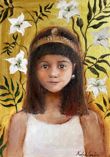 "Little Yasmin" başlıklı Tablo Nadya Syabro tarafından, Orijinal sanat, Petrol