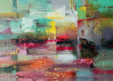 Pintura intitulada "Evening" por Anatoly Tarabanov, Obras de arte originais, Óleo Montado em Armação em madeira