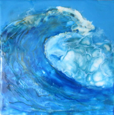 Schilderij getiteld "Vague" door Hessergée, Origineel Kunstwerk, Was