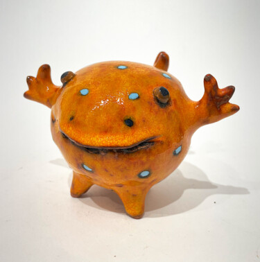 Sculptuur getiteld "Happy Whale" door Viktor Zuk, Origineel Kunstwerk, Keramiek