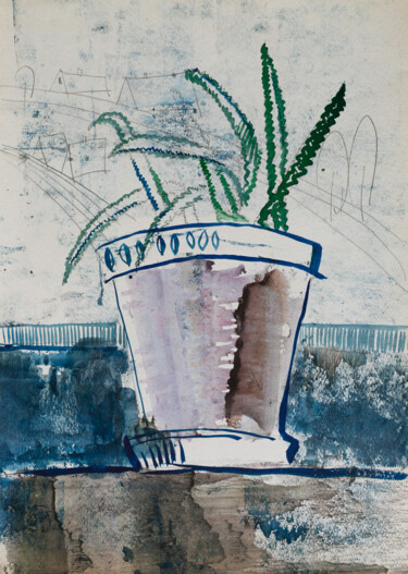 "aloe" başlıklı Tablo Pavel Minchenia tarafından, Orijinal sanat, Suluboya
