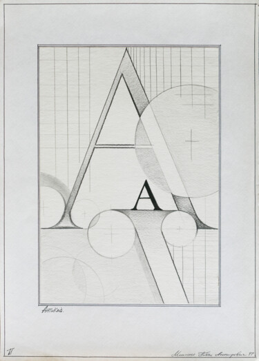 Desenho intitulada "antiqua" por Pavel Minchenia, Obras de arte originais, Lápis