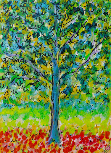 제목이 "Angel tree"인 미술작품 Jean Mirre로, 원작, 기름
