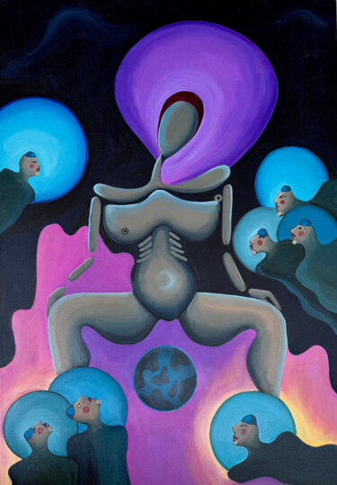 Creation 绘画 标题为“Creation” 由Mirasezar, 原创艺术品, 丙烯 安装在木质担架架上