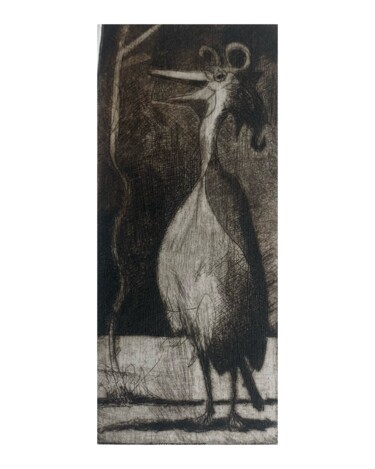 Printmaking titled "Bird 1" by Gavin Hall, Original Artwork, Etching